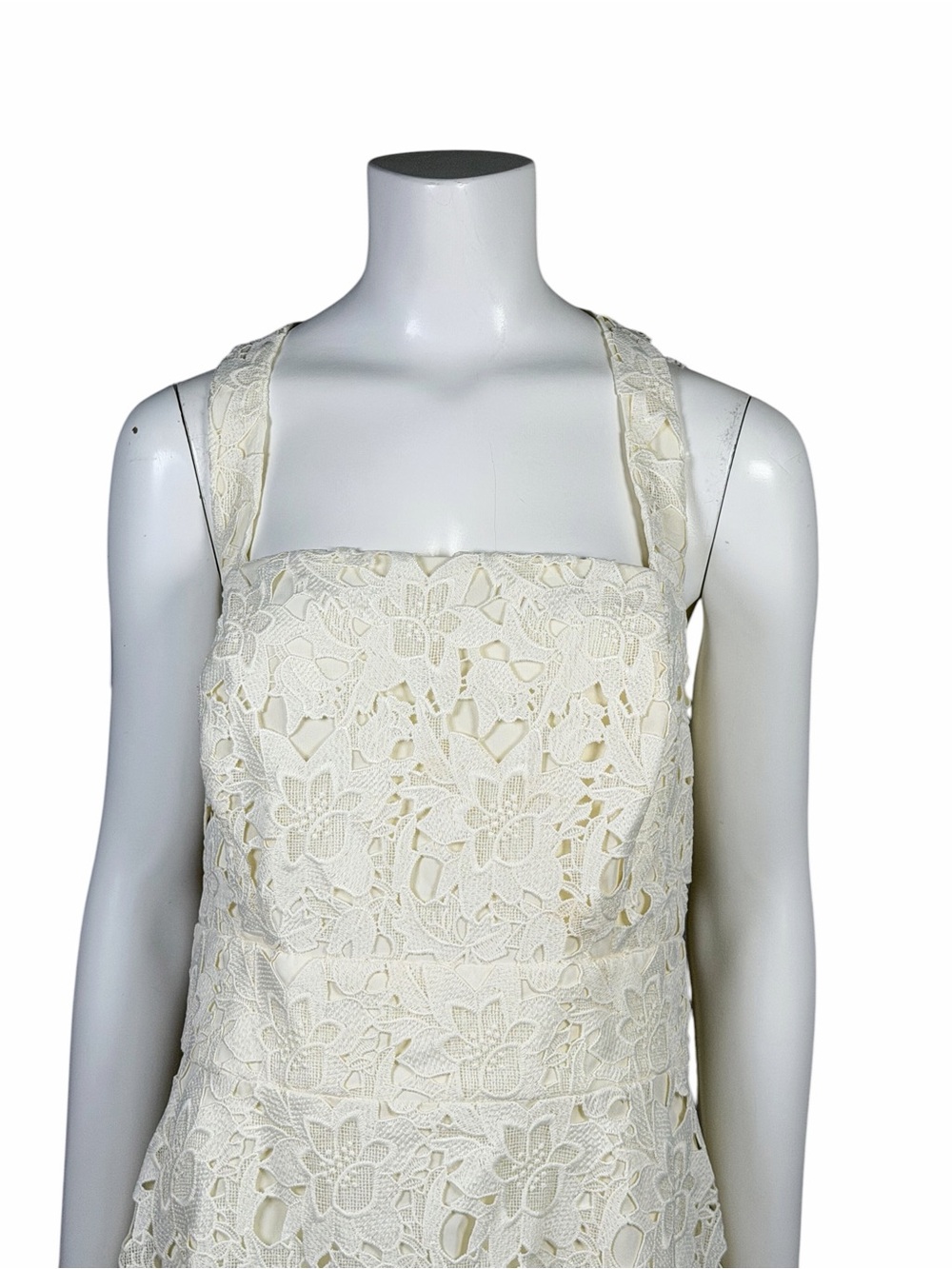 Prabal Gurung for JCPenney Ivory Lace Midi Dress NWT Plus Size 22W Floral Cutout - Picture 2 of 16